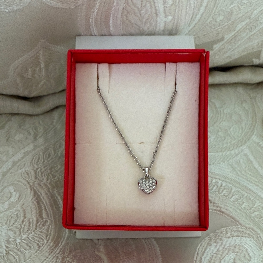 Guess Silver Heart Necklace